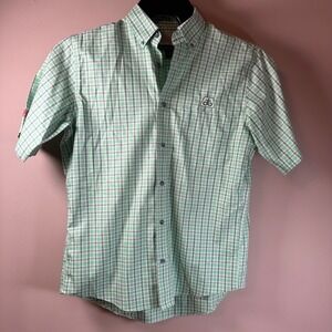Cabela's Outfitter Series Plaid Short Sleeve Button Down‎ Shirt Men's Medium